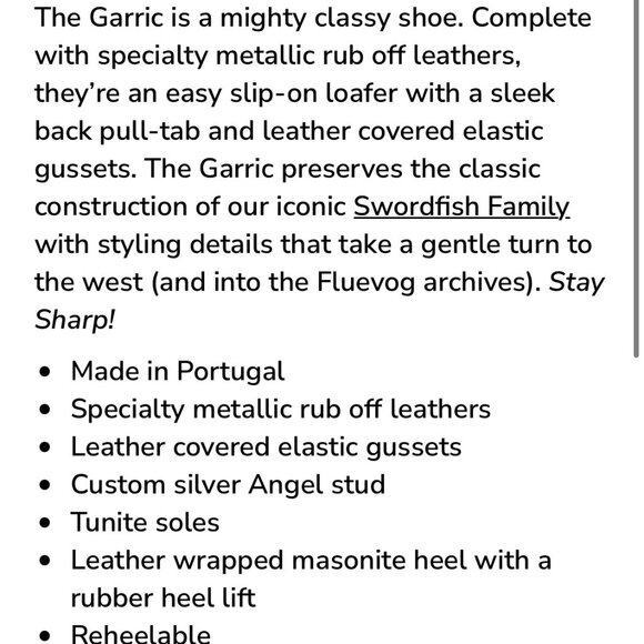 LAST Fluevog Swordfish Loafer Metallic Grey Gray Size 7 Slip On SOLD OUT $399 - Picture 14 of 15